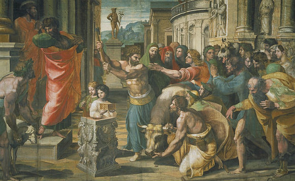 The Sacrifice at Lystra by Raphael, 1515.