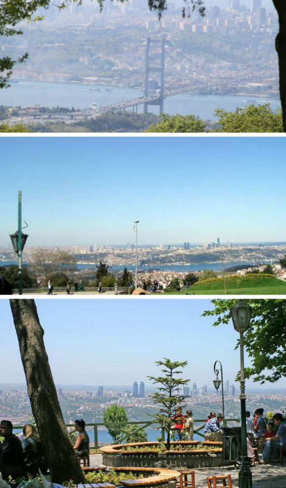 Camlica Hill is on the Asian side of Istanbul and here you can view both sides on the top of the hill on a clear day but the weather must be good in order for you to see these wonderful views. 