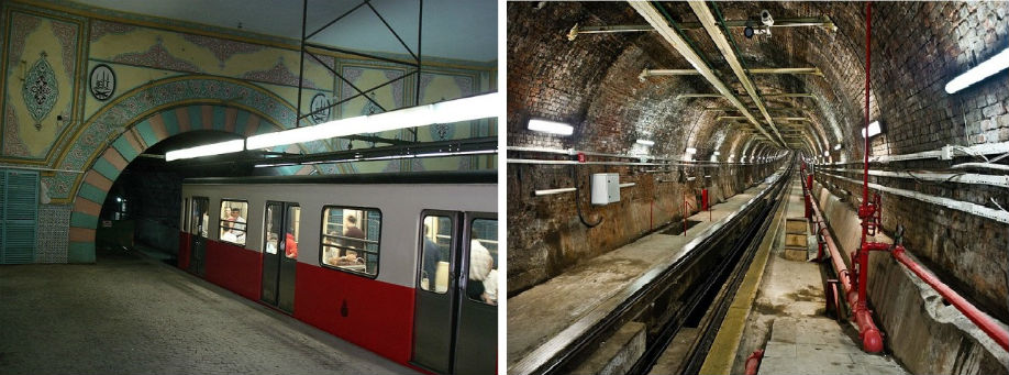 Tunnel  is a short underground railway line in Istanbul