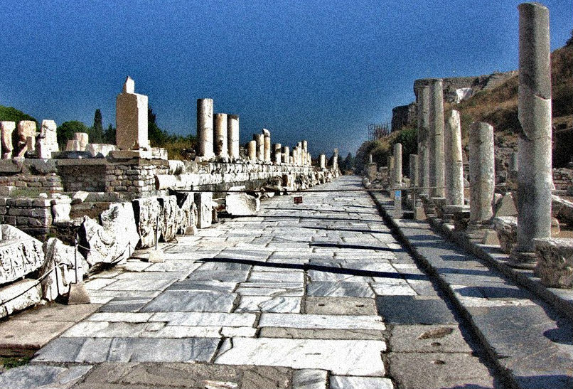 marble streest in ephesus